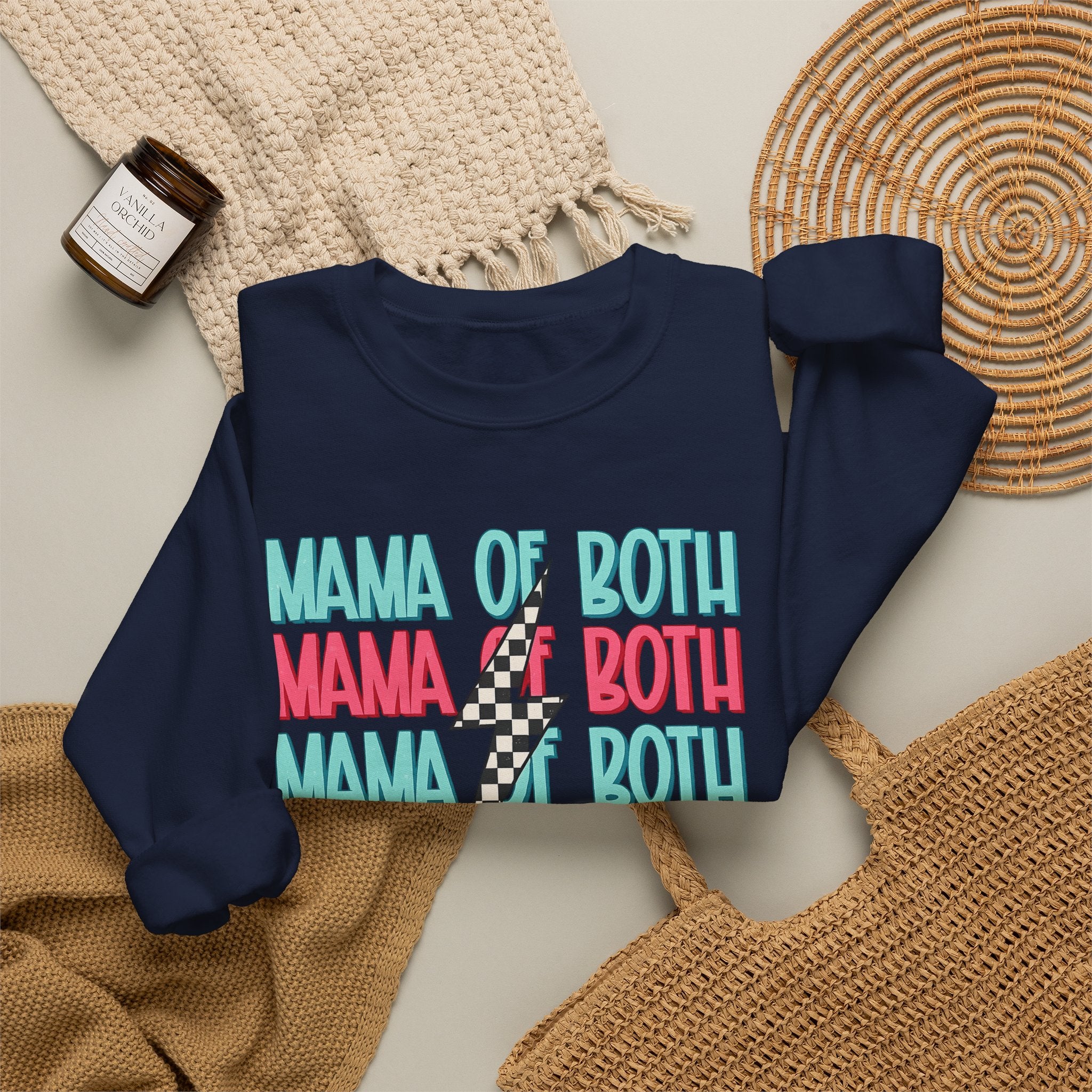 MAMA OF BOTH- Unisex Heavy Blend™ Crewneck Sweatshirt