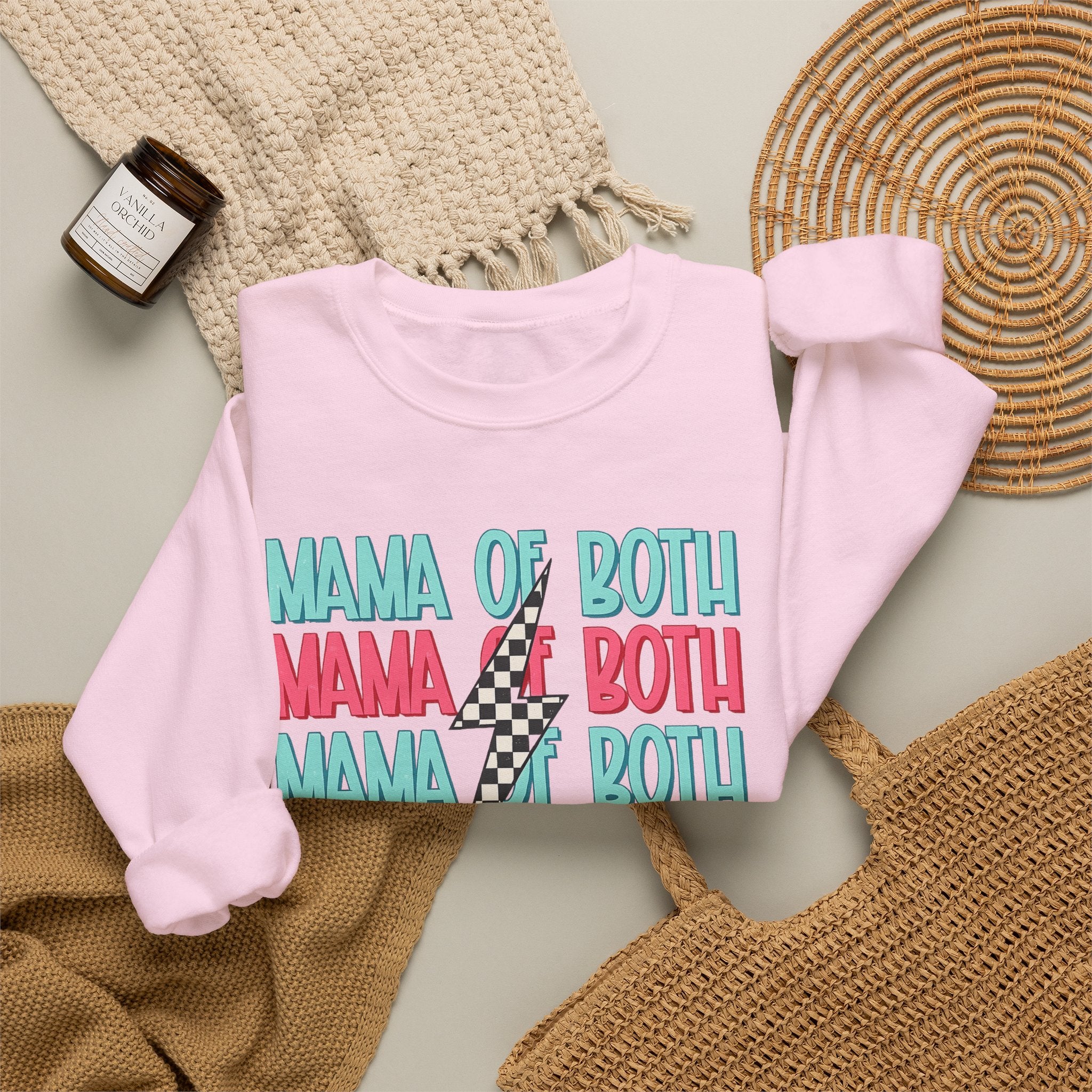 MAMA OF BOTH- Unisex Heavy Blend™ Crewneck Sweatshirt