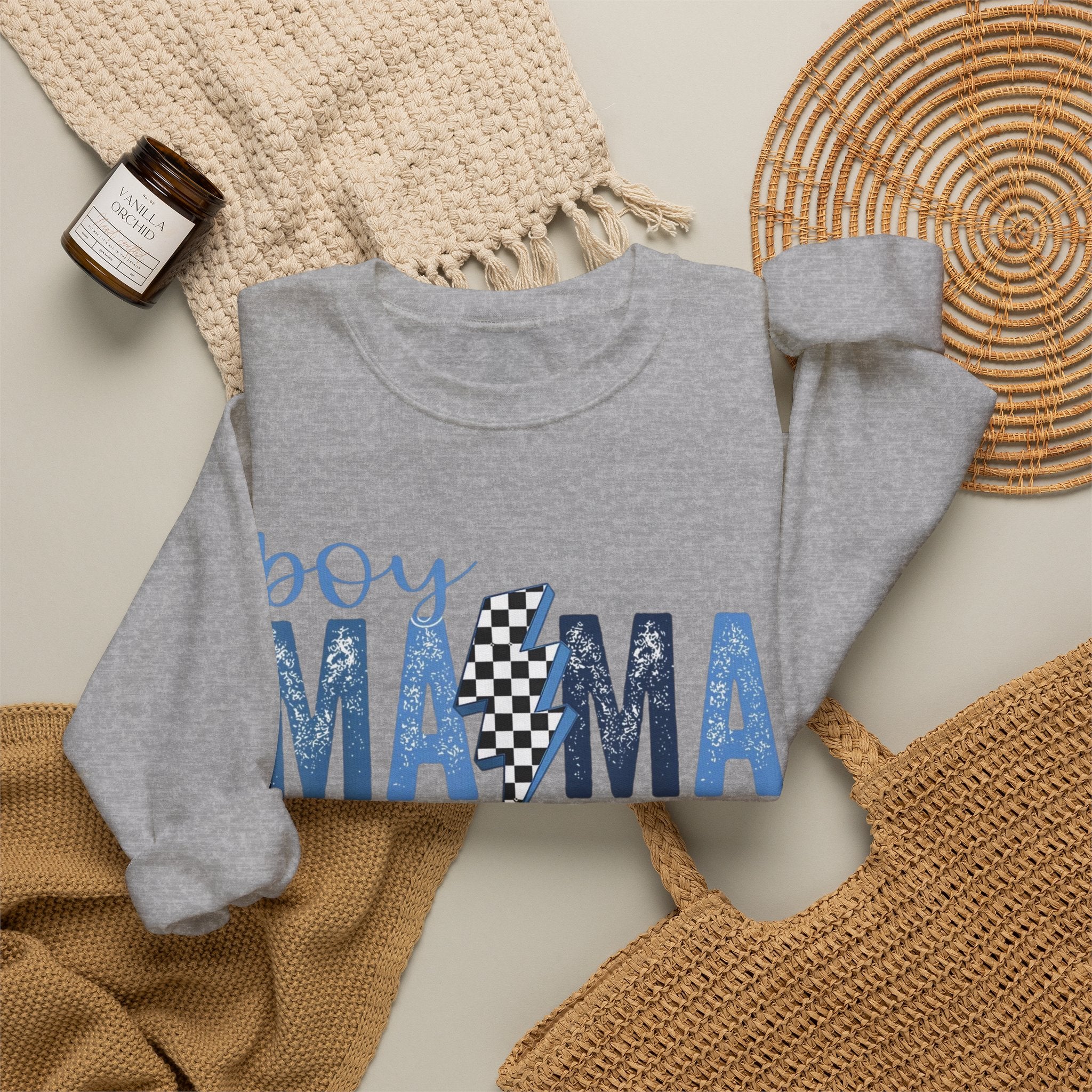 Boy Mama- Unisex Heavy Blend™ Crewneck Sweatshirt