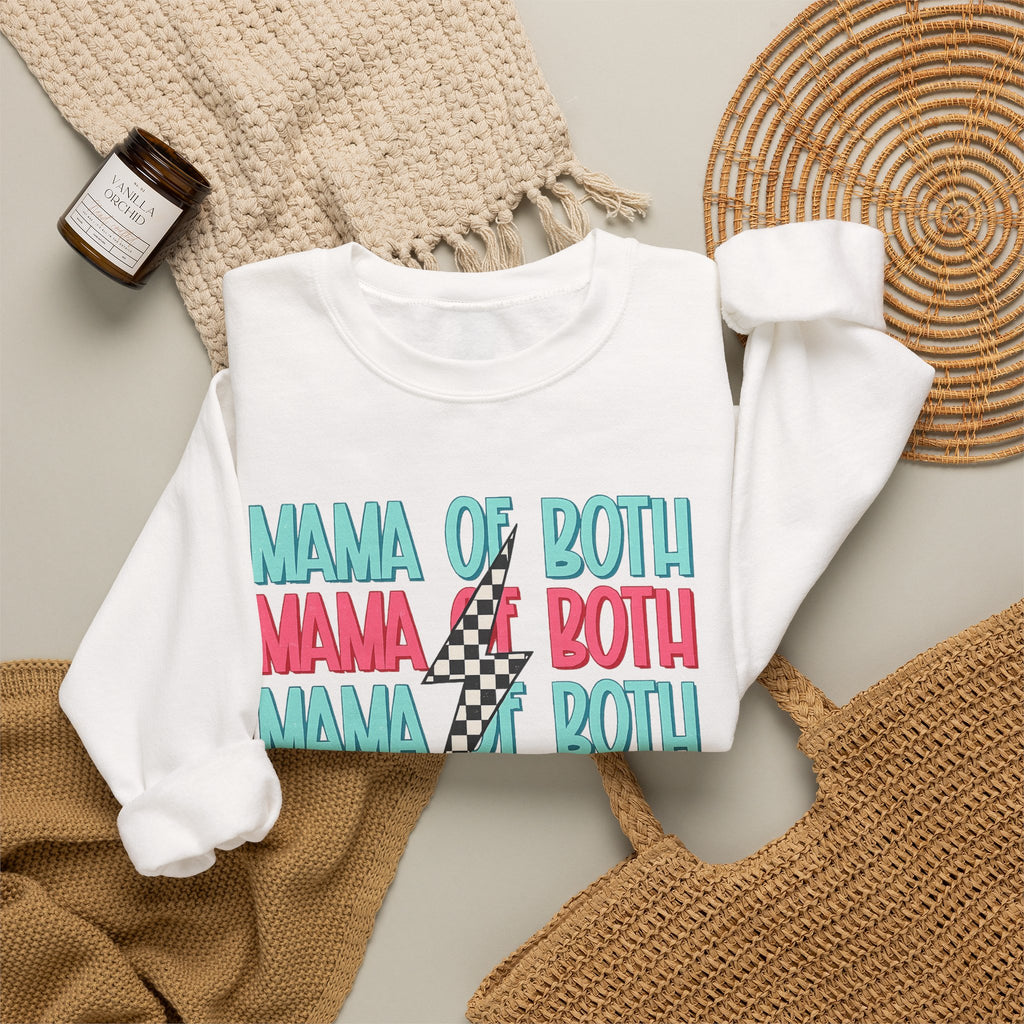 MAMA OF BOTH- Unisex Heavy Blend™ Crewneck Sweatshirt