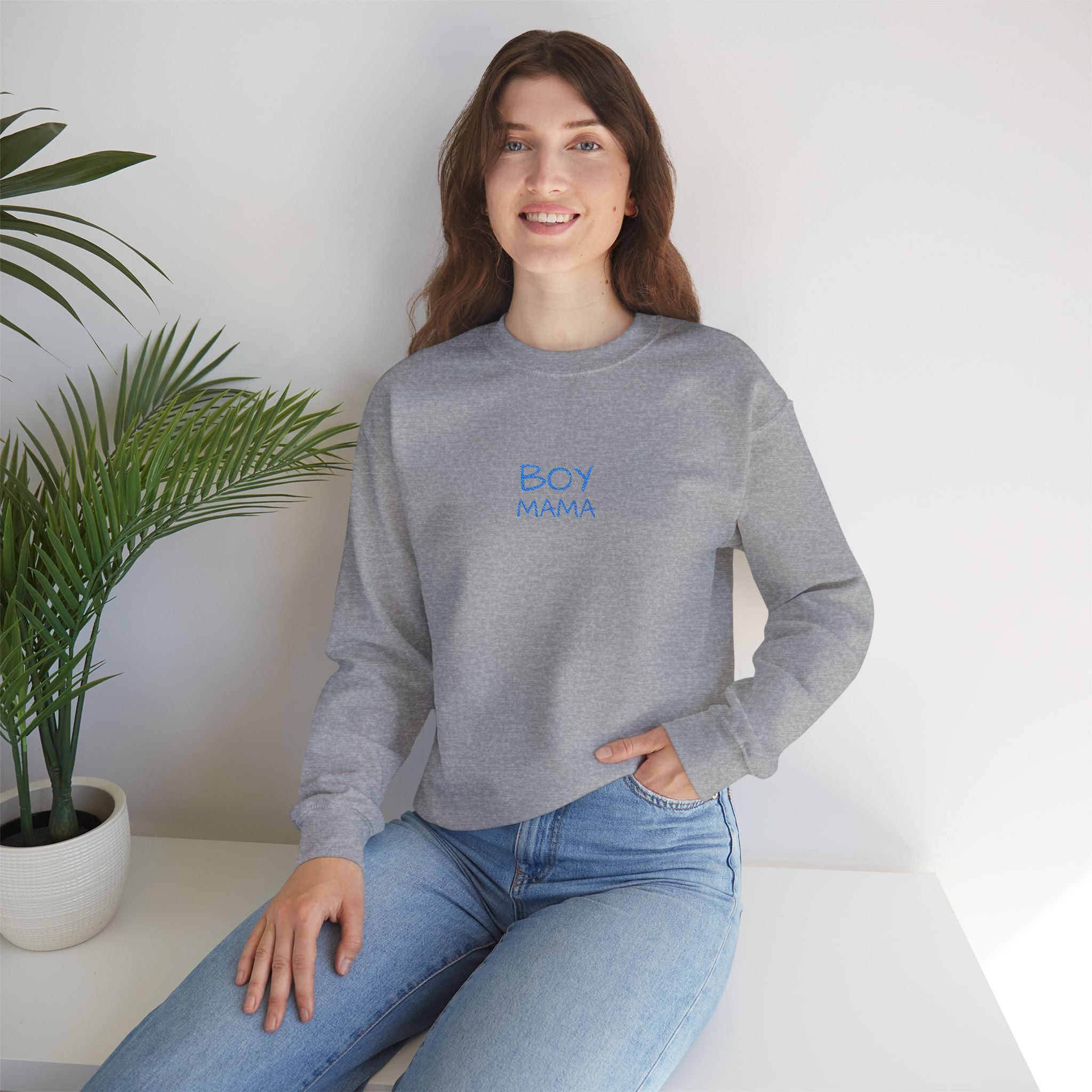 Boy Mama- Unisex Heavy Blend™ Crewneck Sweatshirt