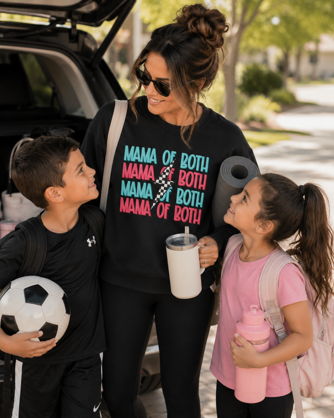 MAMA OF BOTH- Unisex Heavy Blend™ Crewneck Sweatshirt