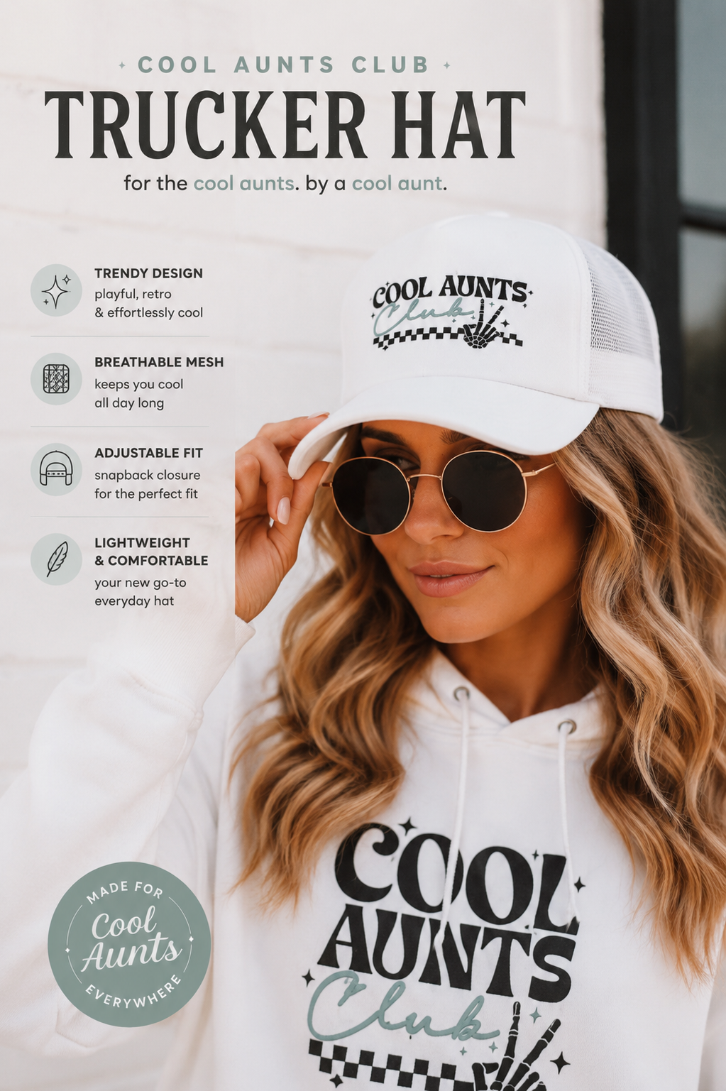 COOL AUNTS CLUB- Trucker Retro Hat